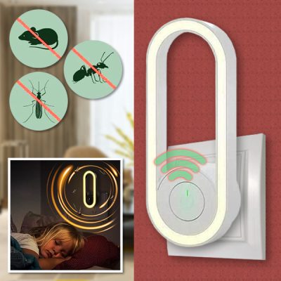 Zanzara killer a ultrasuoni a conversione di frequenza con luce LED per dormire | ANTIMOSI