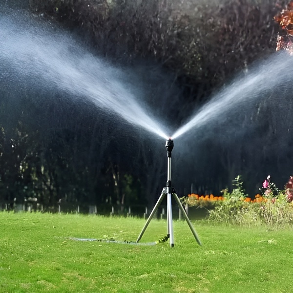 Testa di a Impatto Base di Treppiede, Irrigatori Prato per Corte