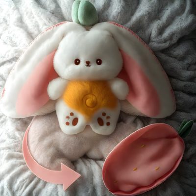 Coniglietto giocattolo per bambini che dorme e respira | STRAWBBIT